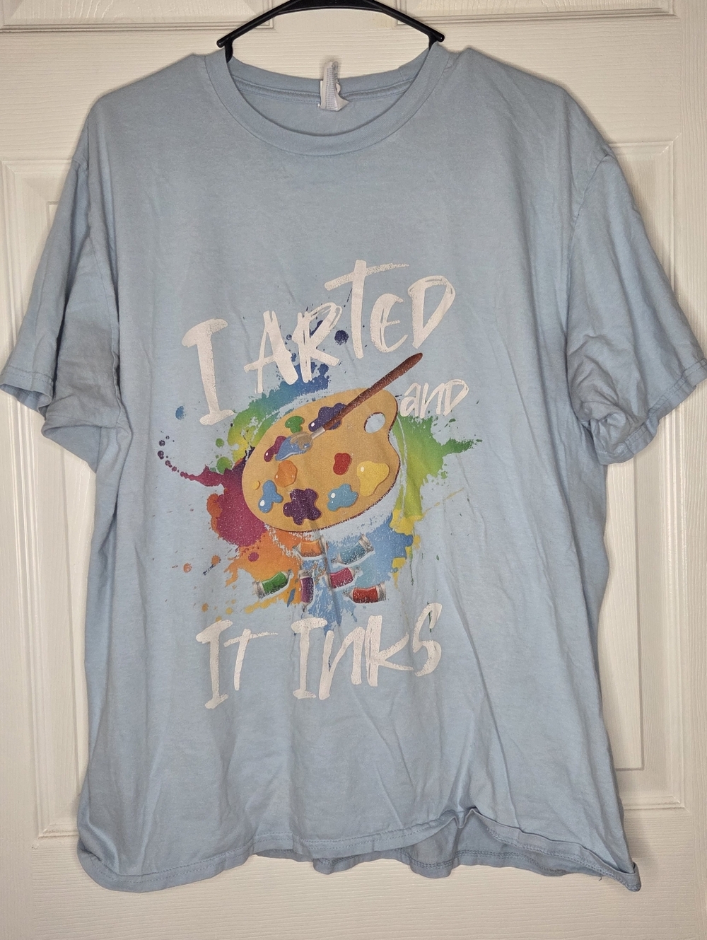 "I Arted And It Inks" Artist Tshirt Mens Size XL